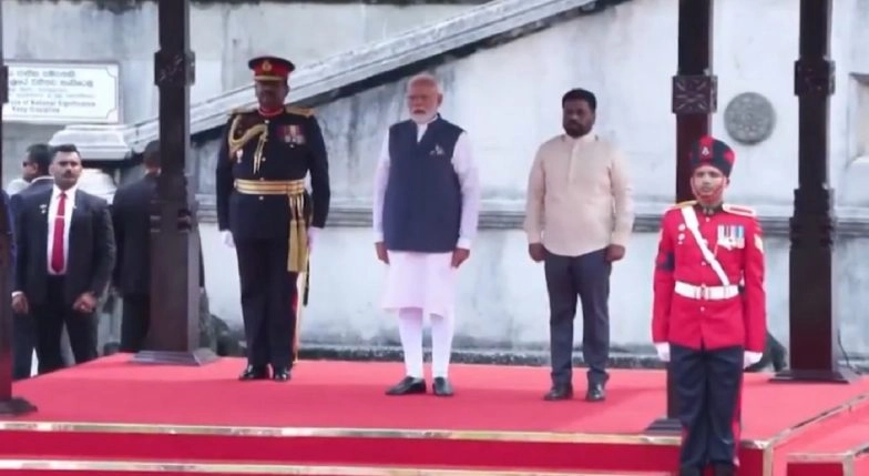 PM Modi Receives Ceremonial Welcome As He Begins Sri Lanka Visit