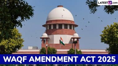 Waqf Amendment Act Hearing: Supreme Court Issues Notices to Centre, Others on Plea Challenging Validity of 1995 Waqf Act