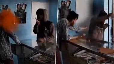 Bijnor Shocker: Miscreant Throws Chilli Powder in Shopkeeper’s Eyes, Loots INR 50,000 From Mobile Shop in UP; Police Respond After CCTV Video Surfaces