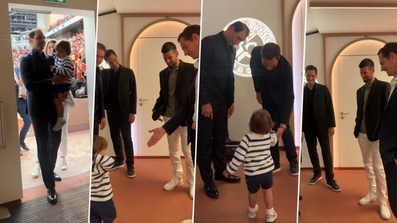 Rafael Nadal Son's Interaction with Roger Federer, Novak Djokovic, and Andy Murray Wins Hearts At French Open 2025 (Watch Video)
