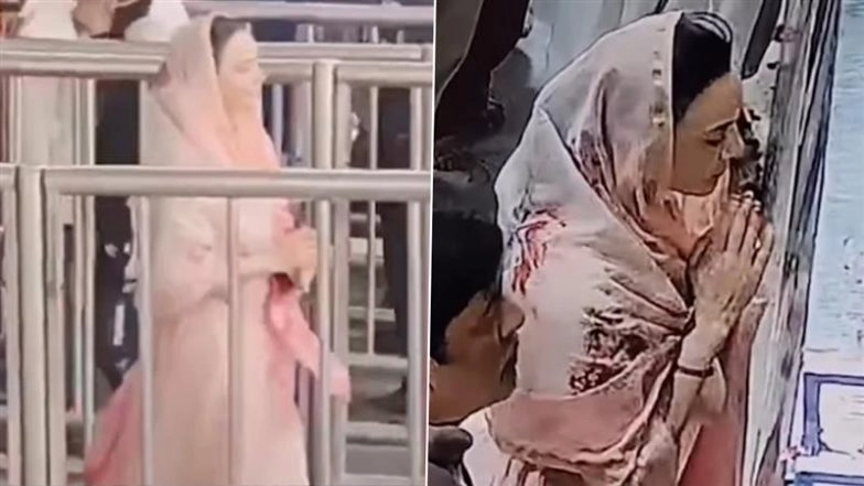 Preity Zinta Visits Shree Khatu Shyam Ji Mandir, Punjab Kings Co-Owner Prays for PBKS’ Success in Upcoming IPL 2025 Playoffs Under Shreyas Iyer’s Captaincy (Watch Video)