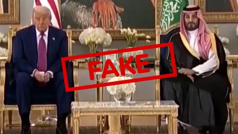 Did Donald Trump Refuse To Drink Saudi Coffee While Meeting Crown Prince Mohammed Bin Salman? Here’s a Fact Check As Incomplete Video Goes Viral With Fake Claim