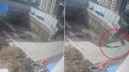 Mumbai Road Cave-In: Under-Construction Road Sinks 20 Feet in Bhayandar East, Video Surfaces