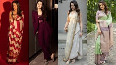 Trisha Krishnan Birthday: Mastering the Art of Fashion Versatility (View Pics)