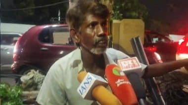 Chennai: Taxi Driver Recounts Horrific Moment When Vehicle Fell Into Large Pothole in Tamil Nadu (Watch Video)