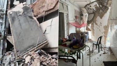 Jamshedpur Hospital Balcony Collapse: 2 Injured in Jharkhand After Portion of Second Floor of MGM Hospital’s Medicine Department Caves In (See Pics and Video)