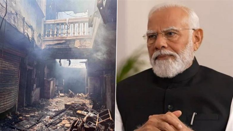 Gulzar Houz Fire: 17 People, Including 8 Children Killed in Massive Blaze in Hyderabad’s Charminar; PM Narendra Modi, Telangana Govt Announce Ex-Gratia for Families of Victims