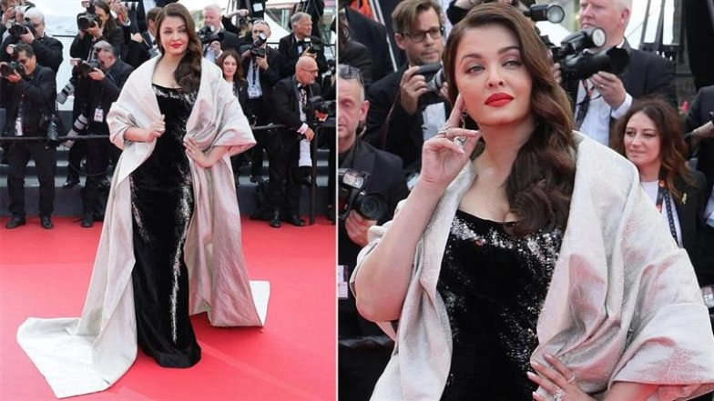 Cannes 2025: Aishwarya Rai Bachchan Oozes Grace in Gaurav Gupta Gown With Cape Featuring Bhagavad Gita Shloka; Actress’ Second Look at Film Festival Wins Hearts (See Pics)