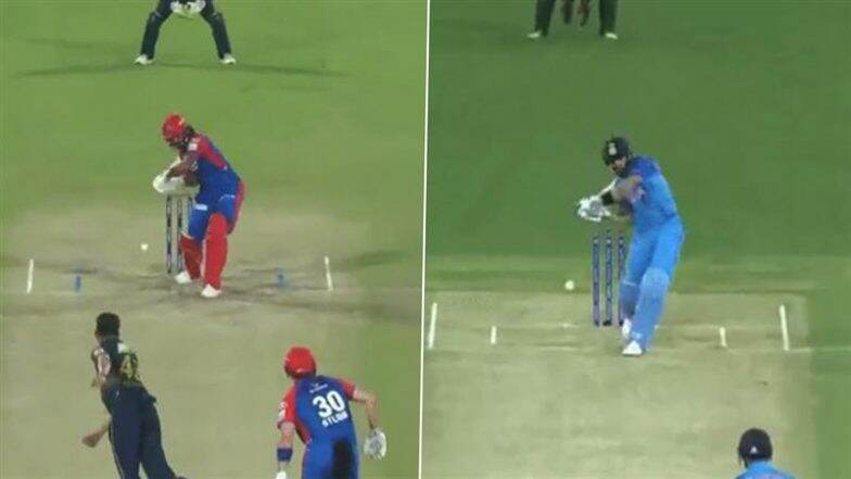 Fans Compare KL Rahul's Down the Ground Six Against Prasidh Krishna During DC vs GT IPL 2025 Match With Virat Kohli's Strike Against Haris Rauf at Melbourne (Watch Video)