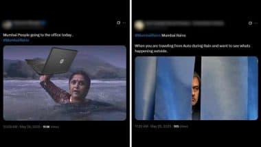 Mumbai Rains Funny Memes and Jokes: City’s Weather Woes Turn Into Meme Fest! These Hilarious Reactions, Mumbai Rainfall Images and Viral Posts Will Help You Keep the Gloomy Day Blues Away