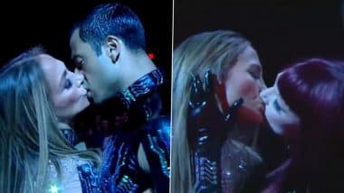 AMAs 2025: Jennifer Lopez Turns Up the Heat at 51st American Music Awards With Steamy Liplock With Background Dancers During ‘Lose Control’ Performance (Watch Viral Video)
