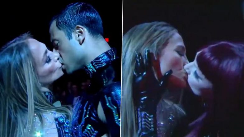 AMAs 2025: Jennifer Lopez Turns Up the Heat at 51st American Music Awards With Steamy Liplock With Background Dancers During ‘Lose Control’ Performance (Watch Viral Video)