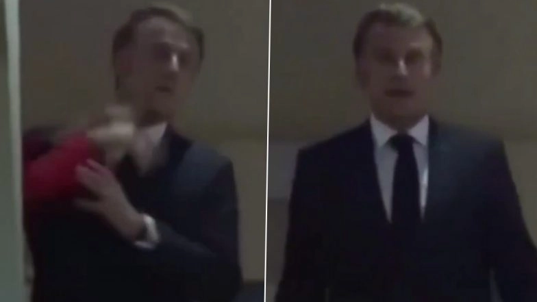 Emmanuel Macron Slapped by Wife Brigitte Macron? Viral Video Shows France’s First Lady Purportedly Taking a Swing at French President Upon Their Arrival at Hanoi Airport