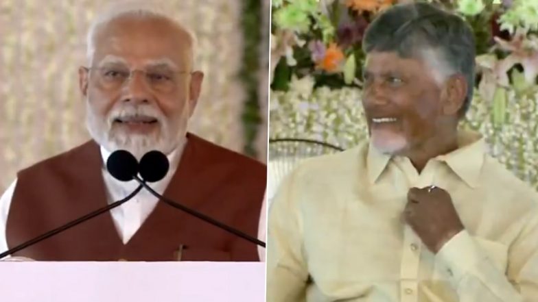 ‘Tech Means Only Narendra Modi Ji’: Andhra Pradesh CM Chandrababu Naidu Hails PM Modi for His Strong Grasp of Technology