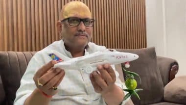 ‘Big Talk and No Action’: UP Congress Chief Ajay Rai Displays Rafale Toy Plane With Lemon and Chillies, Asks ‘When Will Govt Act Against Terrorists’ (Watch Video)