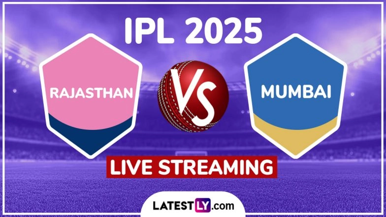 Rajasthan Royals vs Mumbai Indians IPL 2025 Free Live Streaming Online: How To Watch RR vs MI Indian Premier League T20 Cricket Match Live Telecast on TV?