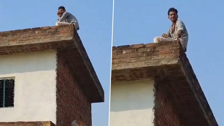 ‘How Did You Find Model-Like Bride?’: Taunted Over Wife’s Beauty, Bareilly Man Threatens Suicide by Jumping From Terrace, Police and Locals Rescue Him (Watch Video)
