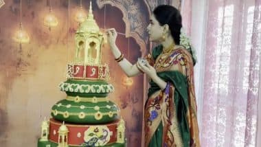 Maharashtra Day 2025: Pune Cake Artist Prachi Dhabal Deb Celebrates State’s Rich Culture With Grand Edible Cake Art (Watch Video)