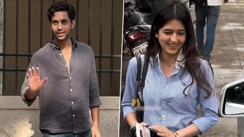Is Rajesh Khanna’s Granddaughter Naomika Saran Making Her Bollywood Debut With Agastya Nanda? Duo Spotted Outside Maddock Films Office in Viral Video – WATCH