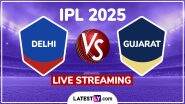 Delhi Capitals vs Gujarat Titans IPL 2025 Free Live Streaming Online: How To Watch DC vs GT Indian Premier League T20 Cricket Match Live Telecast on TV?