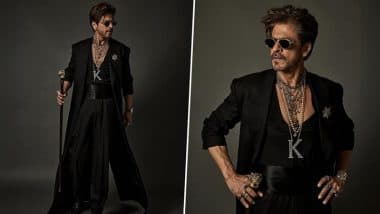 Shah Rukh Khan at Met Gala 2025: Bollywood’s Badshah Makes ‘Dandy’ Met Debut in Classic All-Black Sabyasachi Look, Iconic ‘K’ Necklace Roars Royalty (See Pictures)