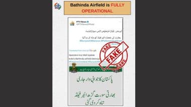 Fact Check: PIB Debunks Fake News on Social Media Accounts Reporting Damage to Bathinda Airfield by Pakistani Attacks