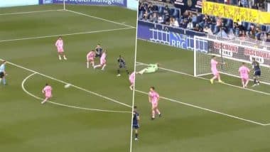 Lionel Messi Goal Video: Watch Argentina Star Score Goal via Stunning Free Kick To Help Inter Miami Draw Against Philadelphia Union in MLS 2025