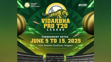 Vidarbha Pro T20 League 2025: Vidarbha Cricket Association Announces Dates of Inaugural Edition