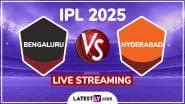 Royal Challengers Bengaluru vs Sunrisers Hyderabad IPL 2025 Free Live Streaming Online: How To Watch RCB vs SRH Indian Premier League T20 Cricket Match Live Telecast on TV?