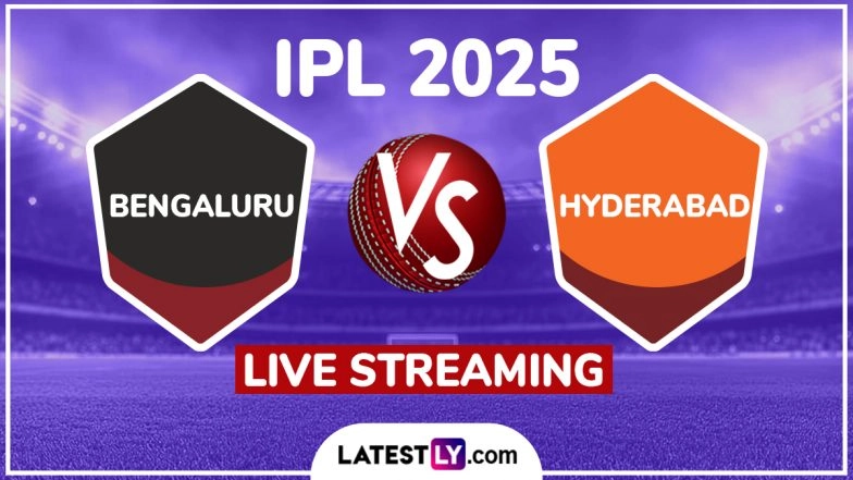 Royal Challengers Bengaluru vs Sunrisers Hyderabad IPL 2025 Free Live Streaming Online: How To Watch RCB vs SRH Indian Premier League T20 Cricket Match Live Telecast on TV?