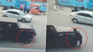 Delhi Hit-and-Run: SUV Driver Runs Over Security Guard in Vasant Kunj for Objecting to Honking, Accused Arrested After CCTV Video Surfaces
