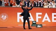 Rafael Nadal Farewell Ceremony Pictures and Videos: Spaniard Receives Special Tribute For Achieving Record 14 Roland Garros Grand Slam Wins At French Open 2025 (See Posts)
