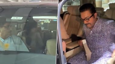 Aamir Khan’s Girlfriend Gauri Spratt Receives Him at Mumbai Airport, Avoids Paparazzi and Waits for ‘Sitaare Zameen Par’ Actor Inside Car (Watch Video)