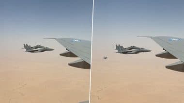 Donald Trump’s Air Force One Gets Honorary Escort by Royal Saudi Air Force F-15 Fighter Jets As It Arrives in Saudi Arabia (Watch Video)