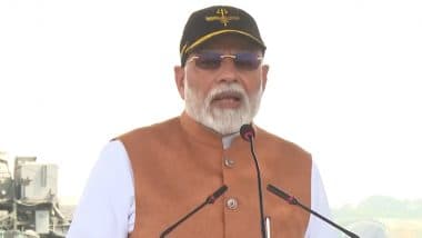 Pakistan, Rattled by Operation Sindoor, Attempted To Attack Indian Air Bases but Failed, Says PM Narendra Modi Amid ‘Bharat Mata Ki Jai’ Chants at Adampur Air Base (Watch Videos)