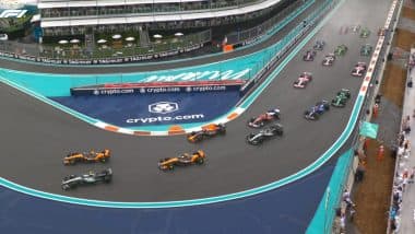 How to Watch Miami Grand Prix 2025 Free Live Streaming Online? Get Live Telecast Details of F1 Race from Miami International Autodrome on TV in India