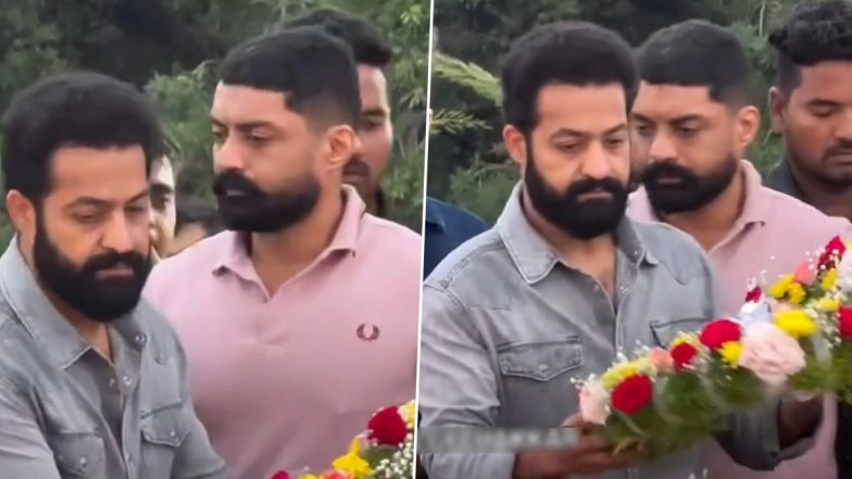 Jr NTR and Kalyan Ram Pay Heartfelt Tribute to Their Grandfather and Legendary Telugu Actor NTR on His 102nd Birth Anniversary at NTR Ghat (Watch Video)