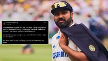 Rohit Sharma Retires: ‘Your Journey Has Been a Remarkable One’, Sachin Tendulkar Wishes Hitman on His Test Career As Player and Captain