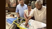 Lalu Prasad Yadav Welcomes Grandson Into Family, Visits Tejashwi Yadav&rsquo;s Newborn in Hospital With Rabri Devi (See Pics)