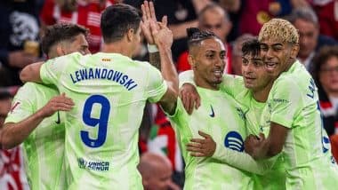 La Liga 2024–25: Barcelona End Season With Win As Athletic Bilbao Says Goodbye to De Marcos (Watch Goal Video Highlights)