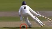 Bizarre! Mobile Phone Falls Off Tom Bailey's Pocket While Taking A Run During Lancashire vs Gloucestershire County Championship 2025 Match (Watch Video)