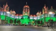 Mumbai: CSMT Illuminates in Tricolour To Celebrate Success of &lsquo;Operation Sindoor&rsquo;, Central Railway Salutes Indian Armed Forces (Watch Video)