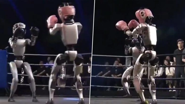 Robot Boxing Match in China: Humanoid Robots Fight in Kick-Boxing Competition in Hangzhou, Video Goes Viral