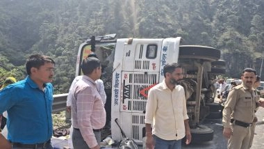 Gangotri Highway Accident: 41-Passenger Loaded Bus Overturns Near Dharasu Nalupani, Uttarakhand CM Pushkar Singh Dhami Expresses Sorrow (See Pics)
