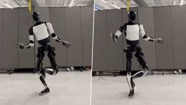 Tesla Optimus Robot Dancing: Elon Musk Highlights Advancements in Humanoid Robot (Watch Video)