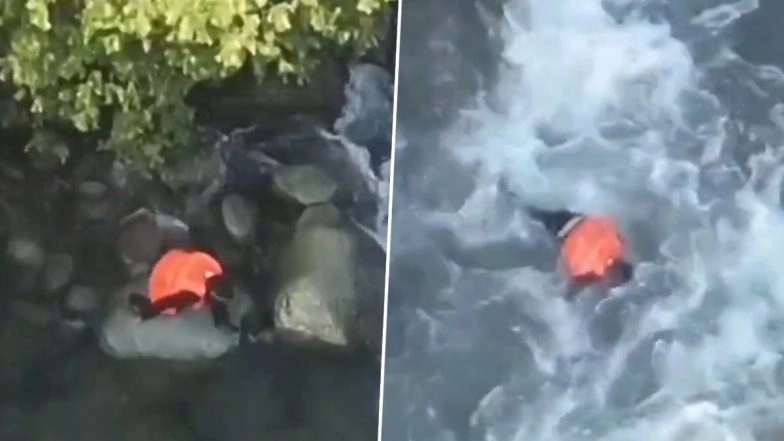 Pahalgam Terror Attack: LeT Overground Worker Who Allegedly Helped Terrorists Dies in Escape Bid After Jumping Into River in Jammu and Kashmir’s Kulgam, Video Surfaces