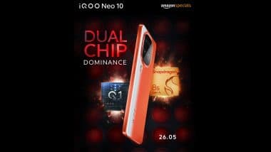 iQOO Neo 10 To Launch in India With Snapdragon 8s Gen 4 Processor and Supercomputing Q1 Chip; Check Expected Price and Other Details