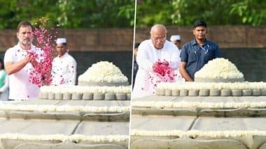 ‘Rajiv Gandhi – a Great Son of India’: Rahul Gandhi and Mallikarjun Kharge Pay Tribute to Former Prime Minister on His 34th Death Anniversary (See Pics and Videos)