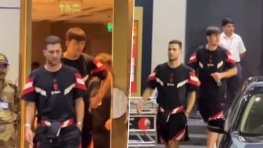 Manchester United Players Andre Onana, Harry Maguire And Diogo Dalot Spotted In India, Red Devils Stars To Attend Event In Mumbai (Watch Video)