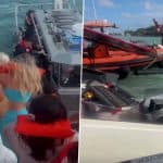 US Boat Capsize: Over 30 Bikini-Clad Influencers Rescued After USD 4 Million Lamborghini Yacht Sinks off Miami Coast, Videos Surface